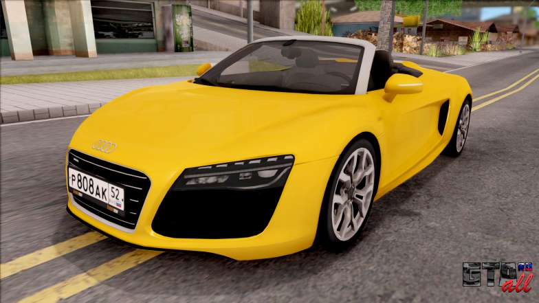 Audi R8 Cabriolet для GTA San Andreas вид спереди