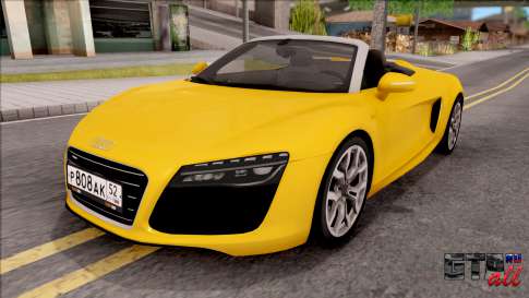 Audi R8 Cabriolet для GTA San Andreas вид спереди