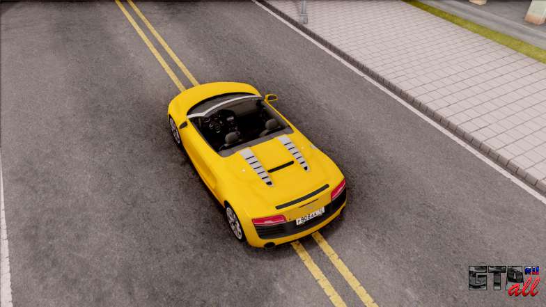 Audi R8 Cabriolet для GTA San Andreas вид сверху