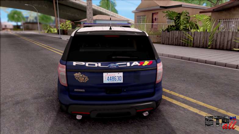 Ford Explorer Spanish Police для GTA San Andreas вид сзади