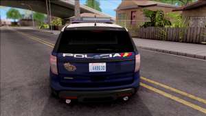 Ford Explorer Spanish Police для GTA San Andreas вид сзади