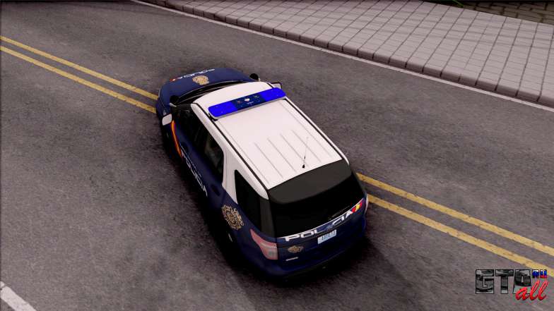 Ford Explorer Spanish Police для GTA San Andreas вид сверху