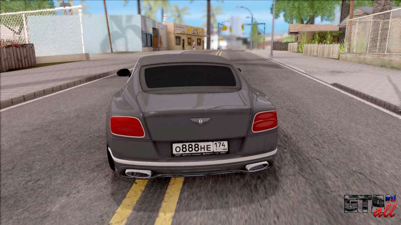 Bentley Сontinental GT для GTA San Andreas вид сзади