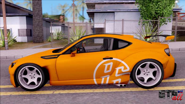 Subaru BRZ для GTA San Andreas вид сбоку