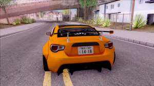 Subaru BRZ для GTA San Andreas вид сзади