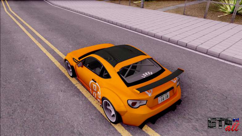 Subaru BRZ для GTA San Andreas вид сверху