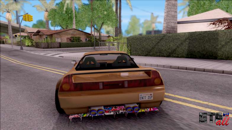 Infernus Tuning для GTA San Andreas вид сзади