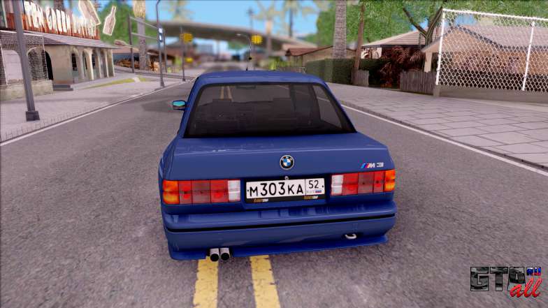 BMW M3 E30 для GTA San Andreas вид сзади