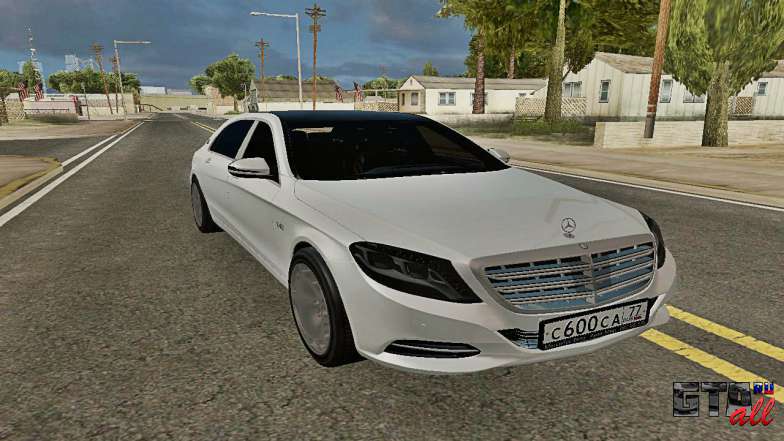 Mercedes-Maybach S600 X222 Exclusive для GTA San Andreas вид спереди