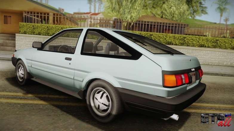 Toyota Corolla AE86 для GTA San Andreas вид сзади