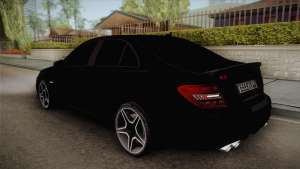 Mercedes-Benz C63 для GTA San Andreas вид сзади