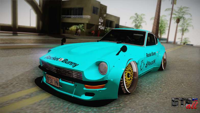 Nissan Fairlady 240Z 432 Rocket Bunny 1969 для GTA San Andreas вид спереди