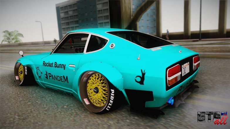 Nissan Fairlady 240Z 432 Rocket Bunny 1969 для GTA San Andreas вид сзади