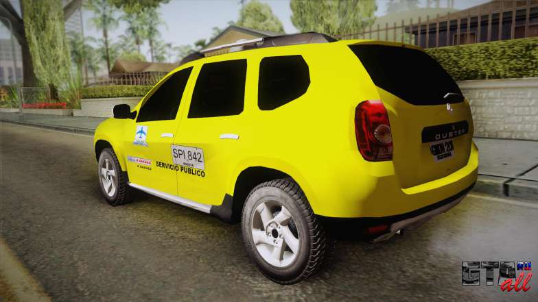 Renault Duster Taxi для GTA San Andreas вид сзади