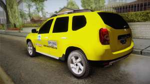 Renault Duster Taxi для GTA San Andreas вид сзади