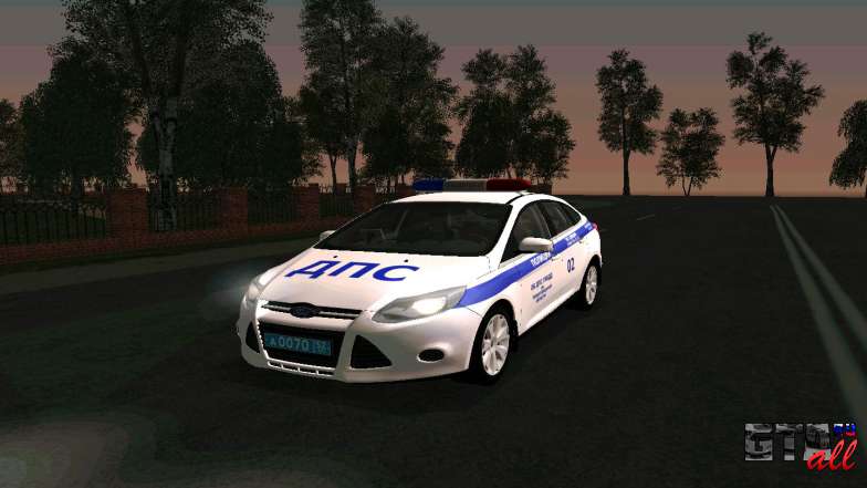 Ford Focus Police для GTA San Andreas вид спереди