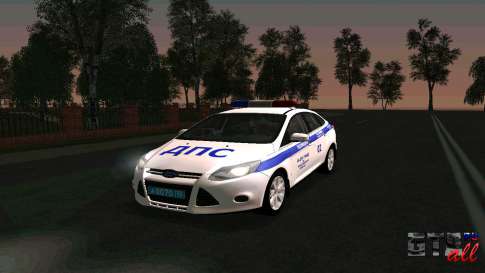 Ford Focus Police для GTA San Andreas вид спереди