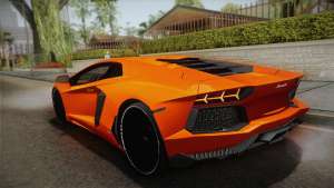 Lamborghini Aventador LP700-4 Stock для GTA San Andreas вид сзади