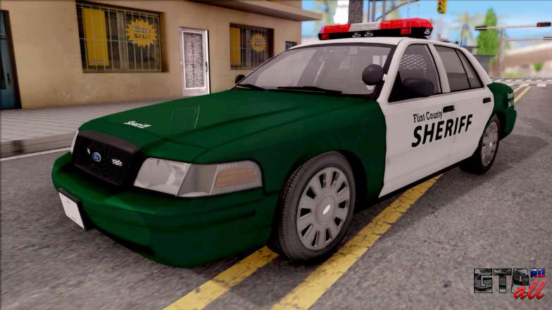 Ford Crown Victoria Flint County Sheriff 2010 для GTA San Andreas вид спереди