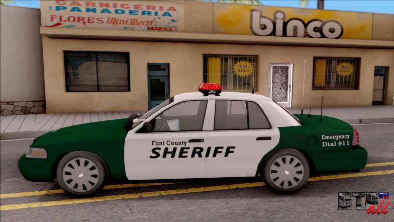 Ford Crown Victoria Flint County Sheriff 2010 для GTA San Andreas вид сбоку