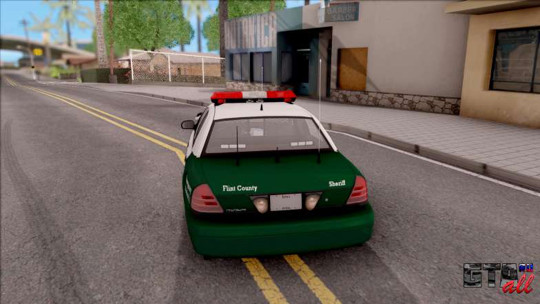 Ford Crown Victoria Flint County Sheriff 2010 для GTA San Andreas вид сзади