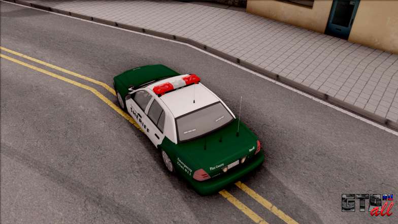 Ford Crown Victoria Flint County Sheriff 2010 для GTA San Andreas вид сверху