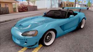 Dodge Viper SRT-10 Widebody 2003 для GTA San Andreas вид спереди