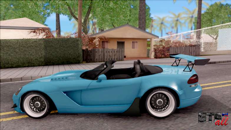 Dodge Viper SRT-10 Widebody 2003 для GTA San Andreas вид сбоку