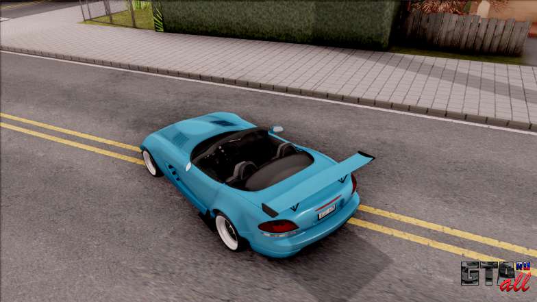 Dodge Viper SRT-10 Widebody 2003 для GTA San Andreas вид сверху