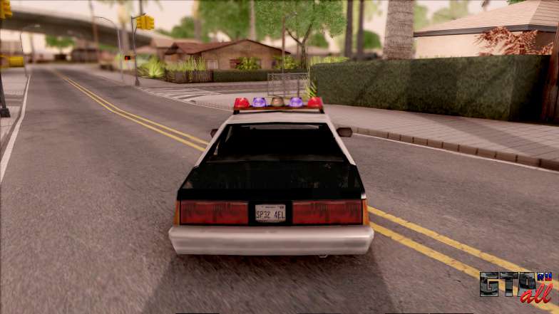 Vice City Police Car для GTA San Andreas вид сзади