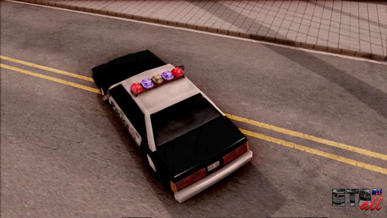 Vice City Police Car для GTA San Andreas вид сверху