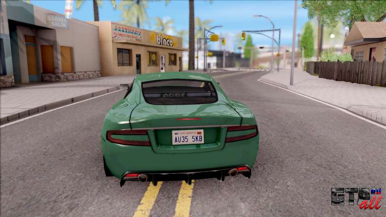 Aston Martin DBS для GTA San Andreas вид сзади