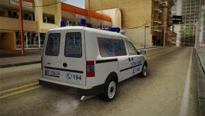 Opel Combo Ambulance для GTA San Andreas вид сзади