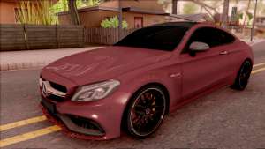 Mercedes-Benz C63S AMG Coupe 2016 для GTA San Andreas вид спереди