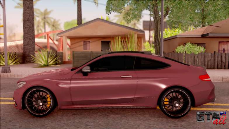 Mercedes-Benz C63S AMG Coupe 2016 для GTA San Andreas вид сбоку