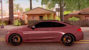 Mercedes-Benz C63S AMG Coupe 2016 для GTA San Andreas вид сбоку