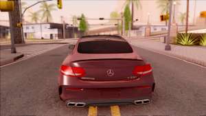 Mercedes-Benz C63S AMG Coupe 2016 для GTA San Andreas вид сзади