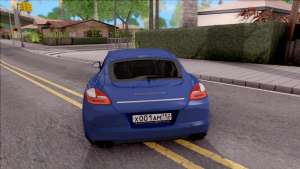 Porsche Panamera Turbo 2009 для GTA San Andreas вид сзади