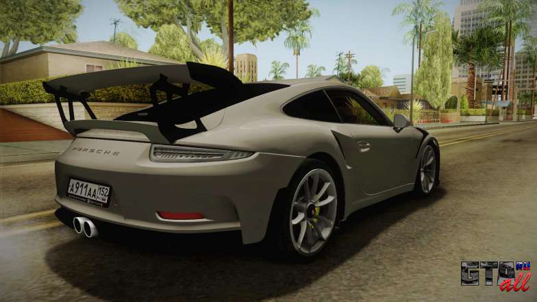 Porsche 911 GT3 RS 2015 для GTA San Andreas спойлер