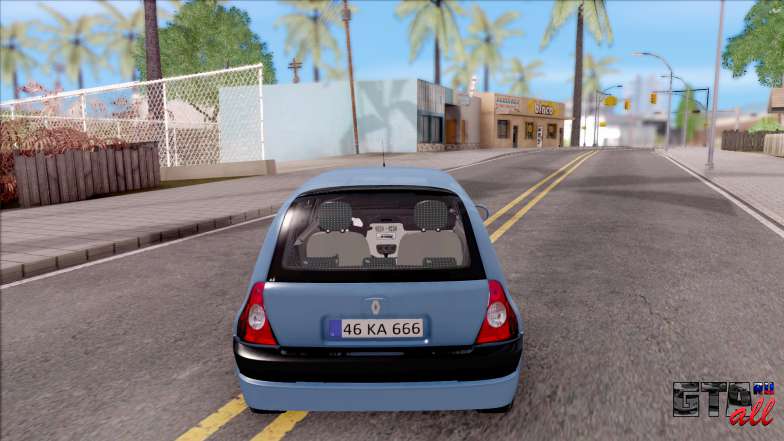 Renault Clio v2 для GTA San Andreas вид сзади