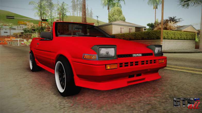 Toyota AE86 Cabrio для GTA San Andreas вид спереди