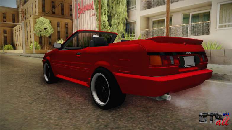 Toyota AE86 Cabrio для GTA San Andreas задняя часть