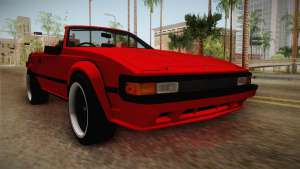 Toyota Celica Supra Cabrio 1984 для GTA San Andreas вид спереди