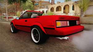 Toyota Celica Supra Cabrio 1984 для GTA San Andreas вид сзади