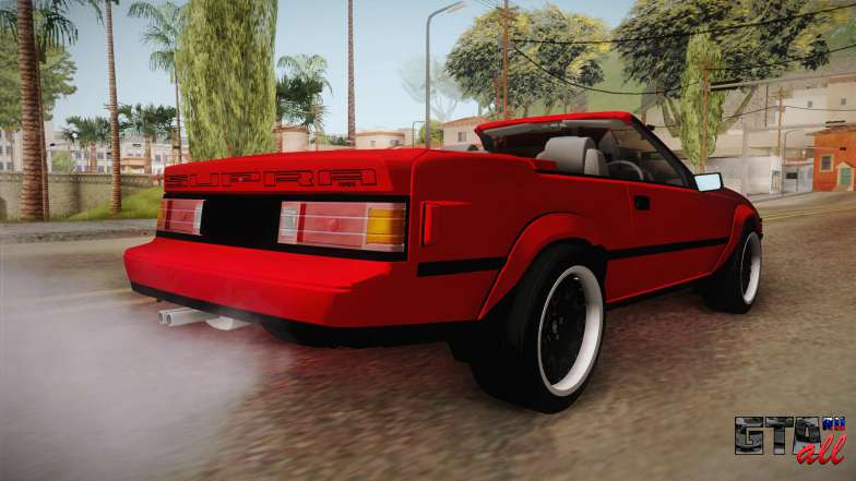 Toyota Celica Supra Cabrio 1984 для GTA San Andreas задняя часть