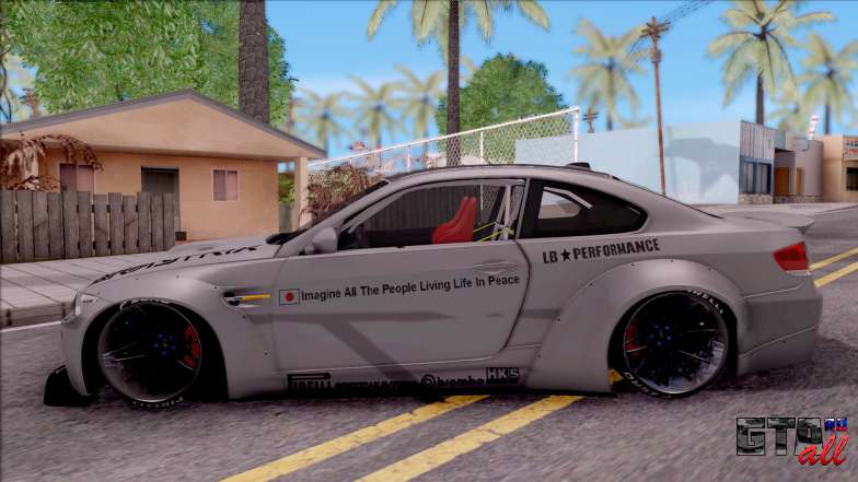 BMW M3 E92 Liberty Walk Performance 2013 для GTA San Andreas вид сбоку