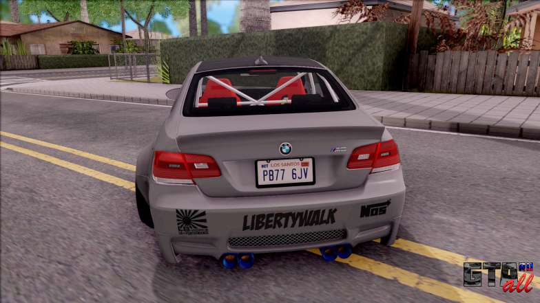 BMW M3 E92 Liberty Walk Performance 2013 для GTA San Andreas вид сзади