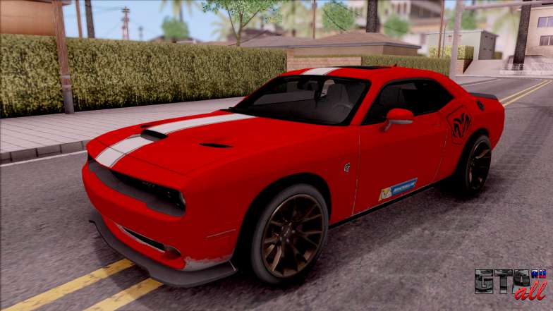 Dodge Challenger Hellcat Consept для GTA San Andreas вид спереди