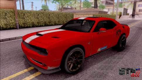 Dodge Challenger Hellcat Consept для GTA San Andreas вид спереди