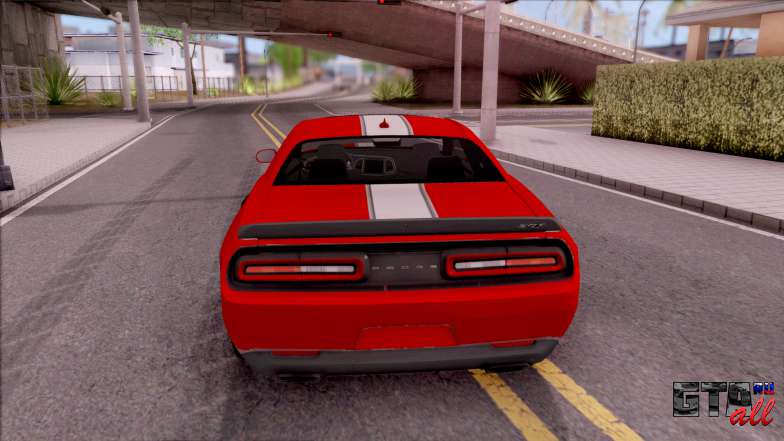 Dodge Challenger Hellcat Consept для GTA San Andreas вид сзади